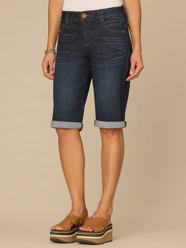 DARK INDIGO ARTISANAL AB SOLUTION BERMUDA SHORTS

