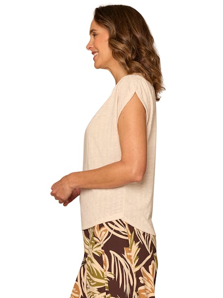 HEATHER JUTE BOATNECK KNIT TOP
