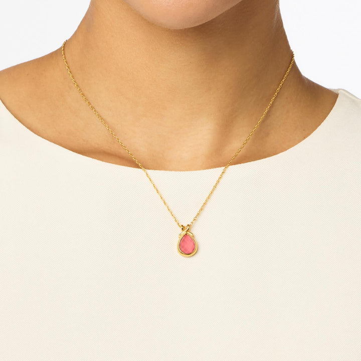 THE PINK DELICATE NECKLACE IRIDESCENT PEONY PINK
