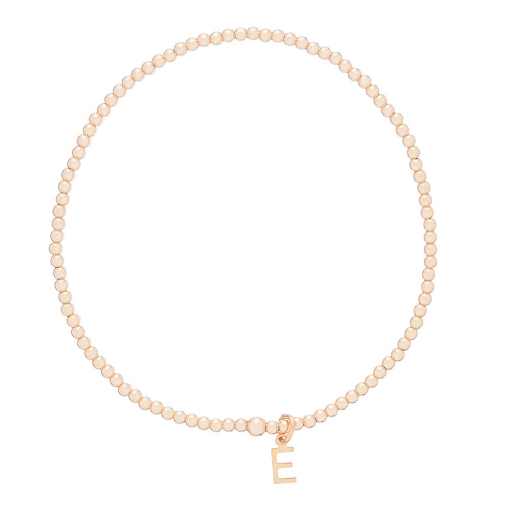 E RESPECT GOLD CHARM BRACELET