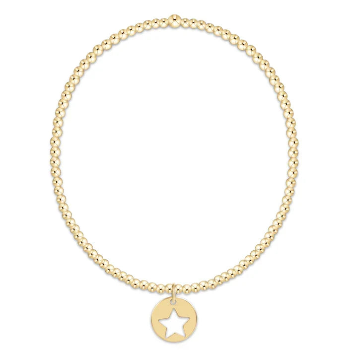 STAR CHARM CLASSIC GOLD 2MM BRACELET