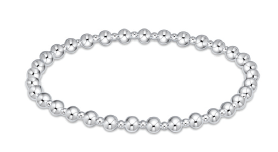 STERLING CLASSIC GRATEFUL PATT ERN 4MM BEAD BRACELET
