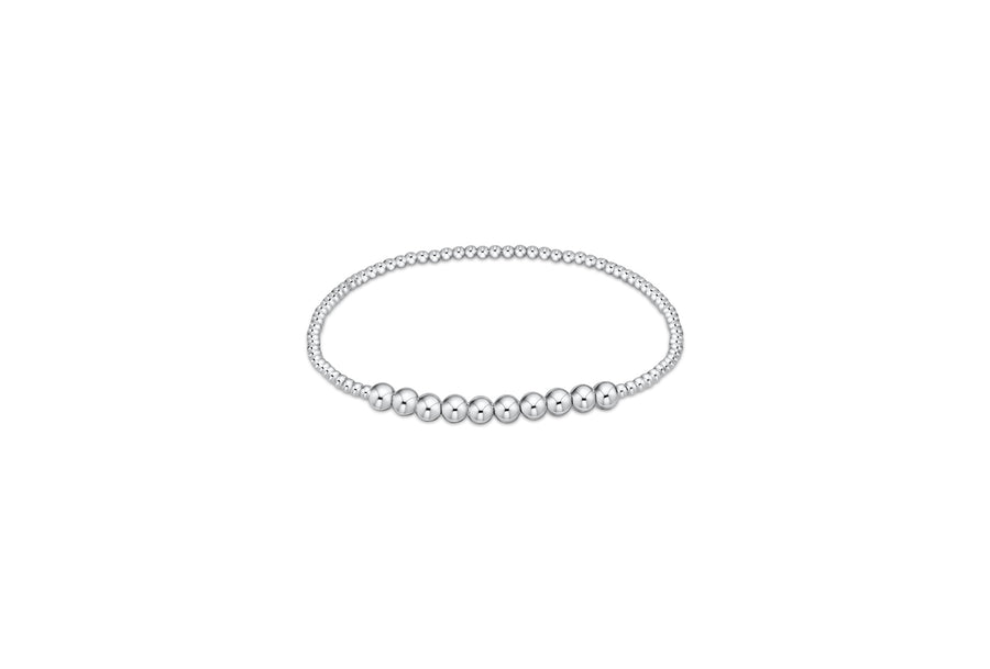 CLASSIC STERLING BEADED BLISS  2MM BEAD BRACELET-4MM STERLING
