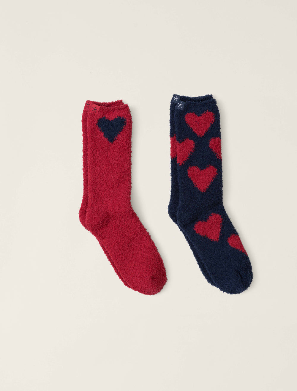 COZYCHIC MARINE/SCARLET HEART PRINT SOCK SET
