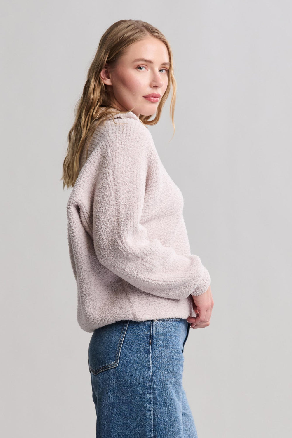 STONE COZYCHIC COLLARED SWEATER
