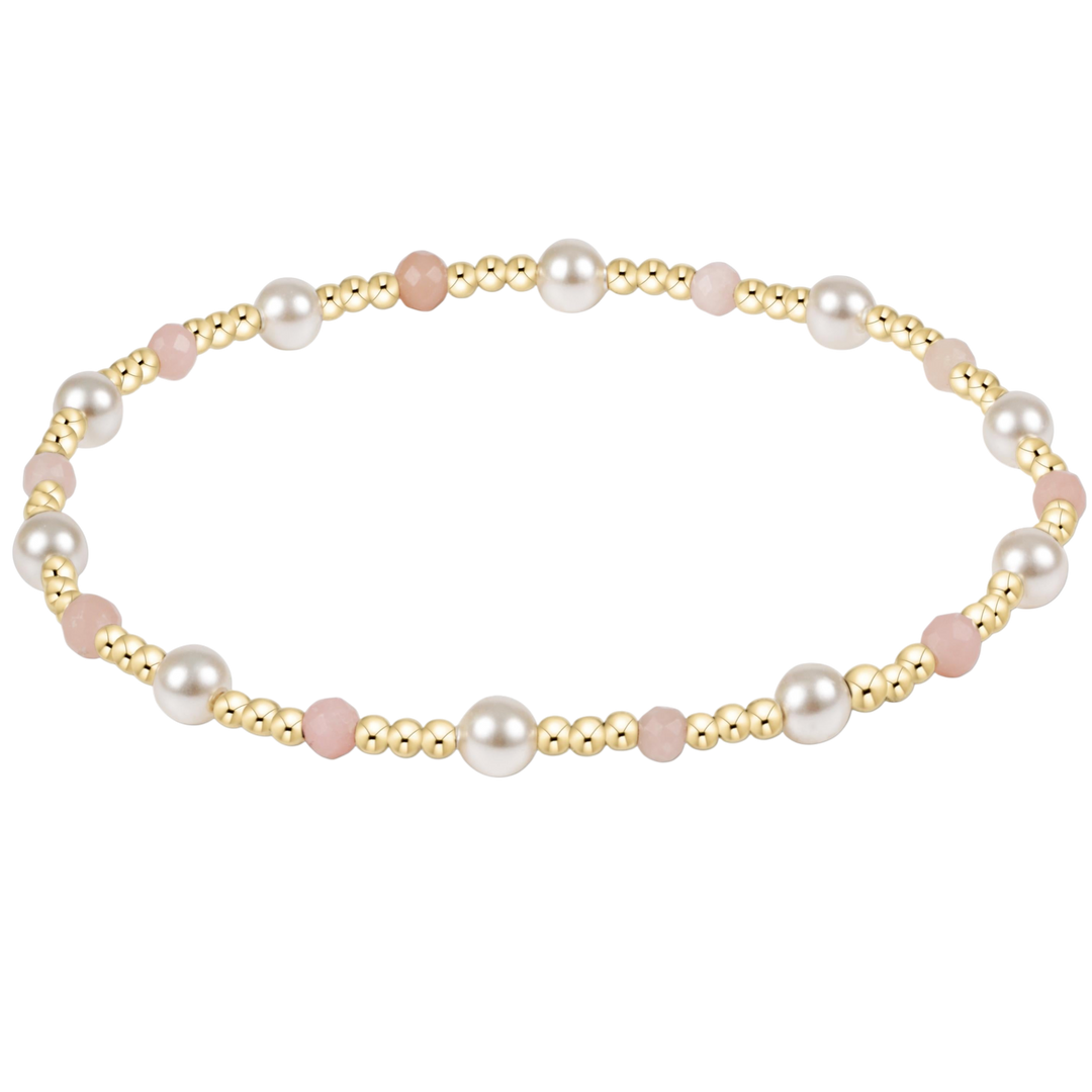 EXTENDS - PINK OPAL & PEARL SINCERITY 4MM GEM BRACELET
