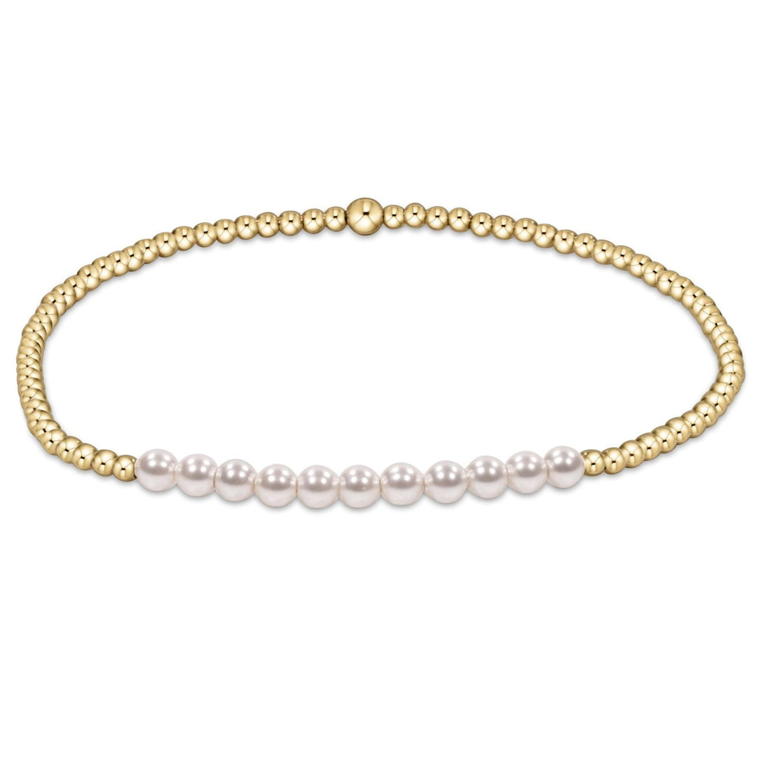 PEARL GOLD BLISS 3MM BEAD BRACELET