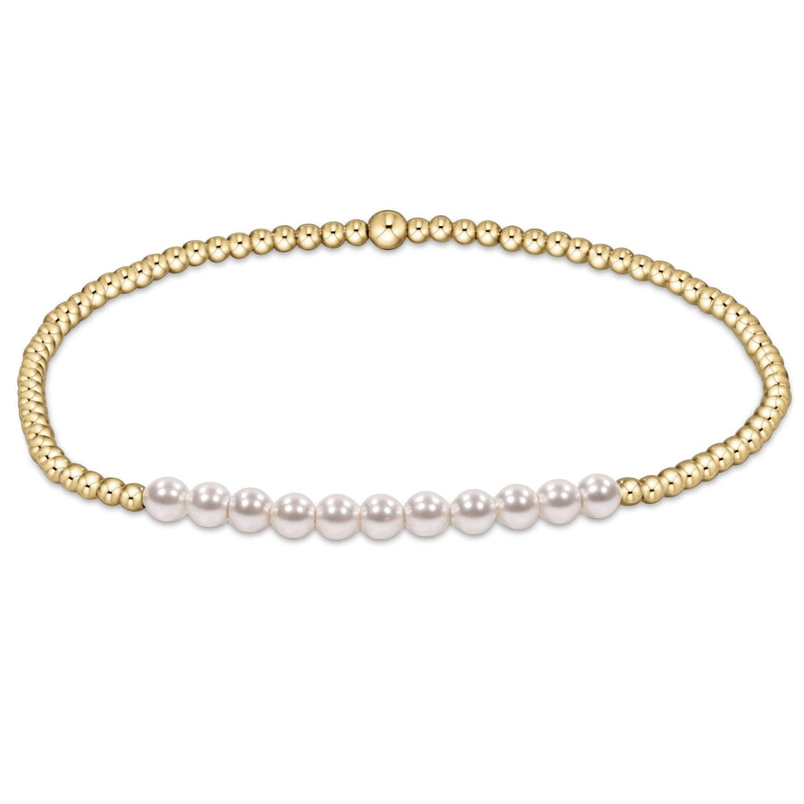 PEARL GOLD BLISS 3MM BEAD BRACELET
