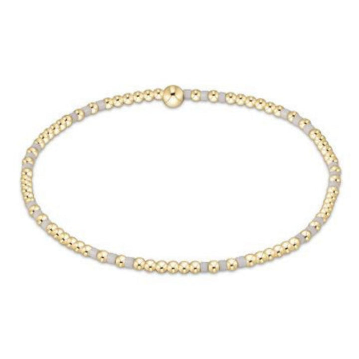 GAMEDAY WHITE HOPE JOY PATTERN 2MM BEAD BRACELET
