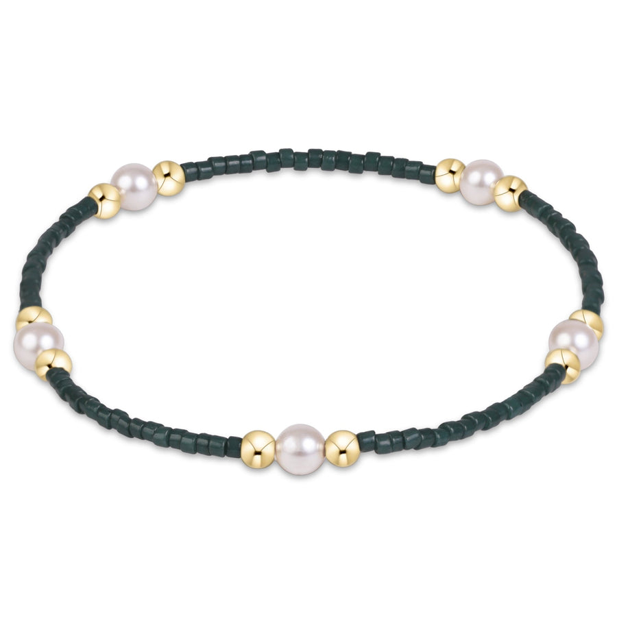 DARK GREEN GAMEDAY HOPE PURPOSE PEARL BRACELET

