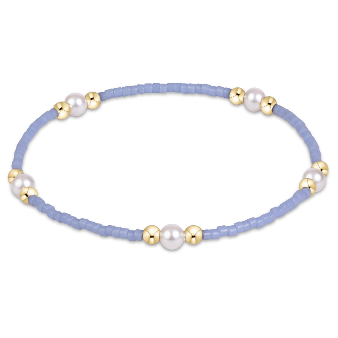 LIGHT BLUE GAMEDAY HOPE PURPOSE PEARL BRACELET