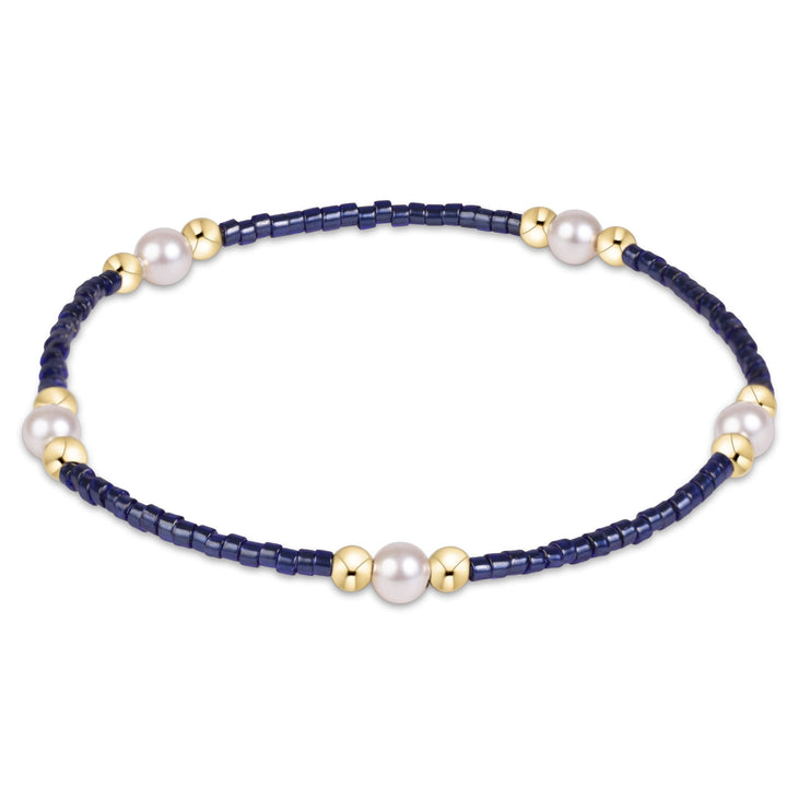 NAVY GAMEDAY HOPE PURPOSE PEARL BRACELET