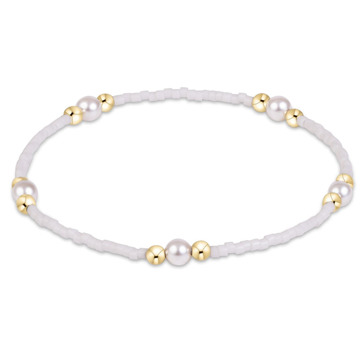 WHITE GAMEDAY HOPE PURPOSE PEARL BRACELET