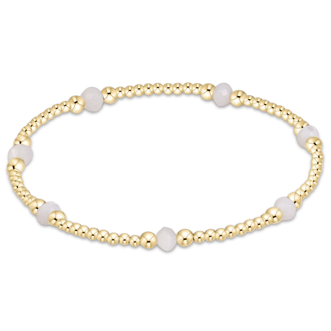 EXTENDS - MOTHER OF PEARL PURPOSE 4MM BRACELET