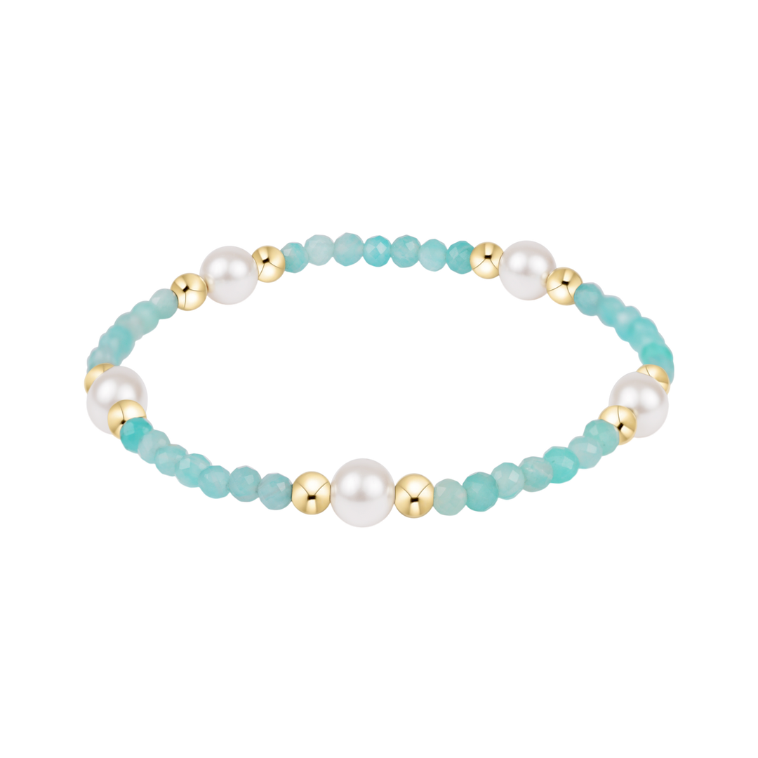 AMAZONITE PEARL PURPOSE 6MM GEMSTONE BRACELET
