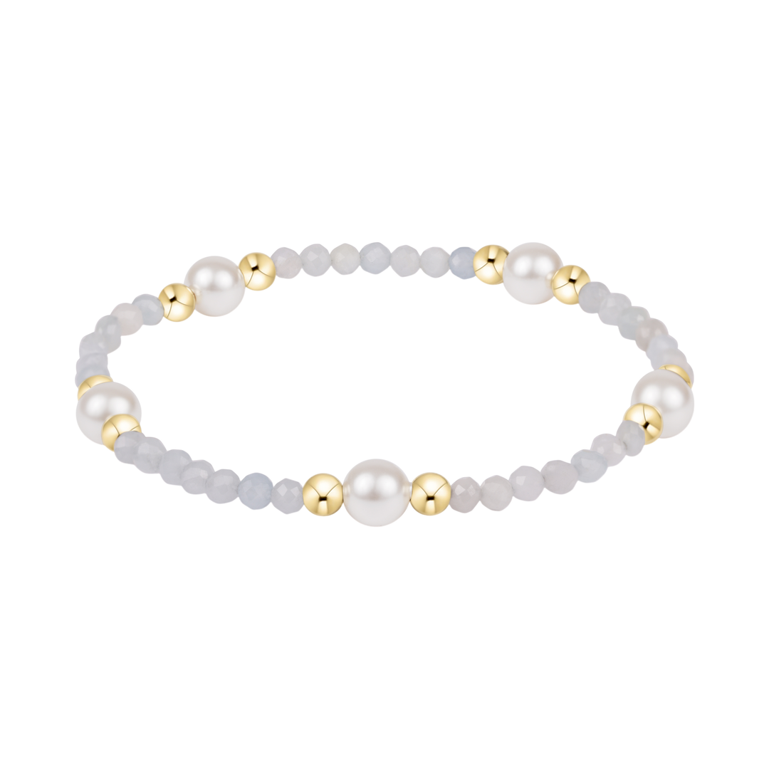 AQUAMARINE PEARL PURPOSE 6MM GEM BRACELET
