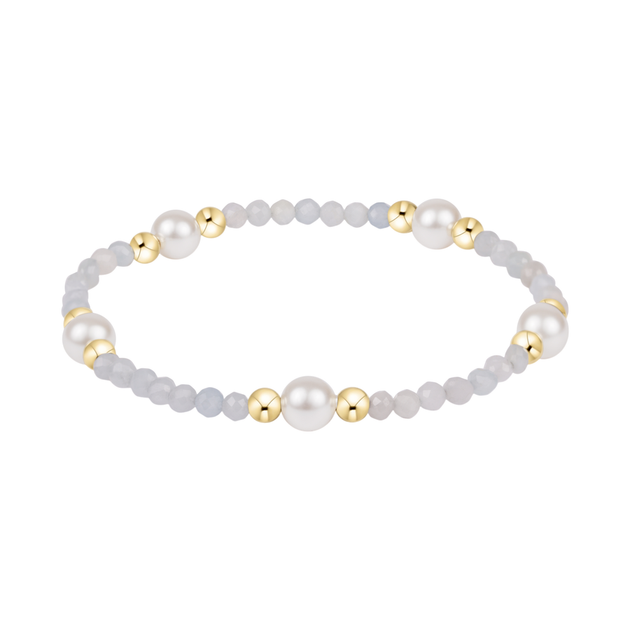 AQUAMARINE PEARL PURPOSE 6MM GEM BRACELET
