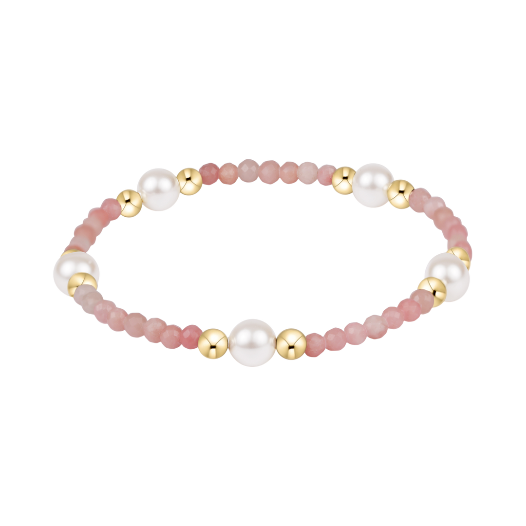 EXTENDS - PINK OPAL PEARL PURPOSE 6MM GEM BRACELET