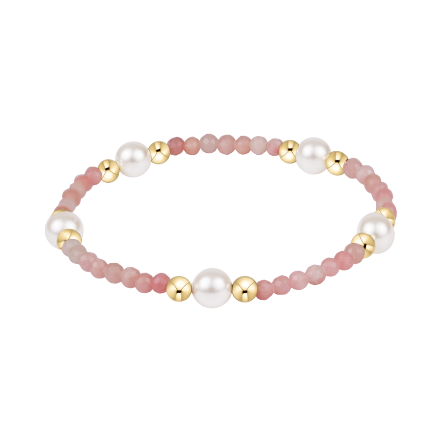 EXTENDS - PINK OPAL PEARL PURPOSE 6MM GEM BRACELET
