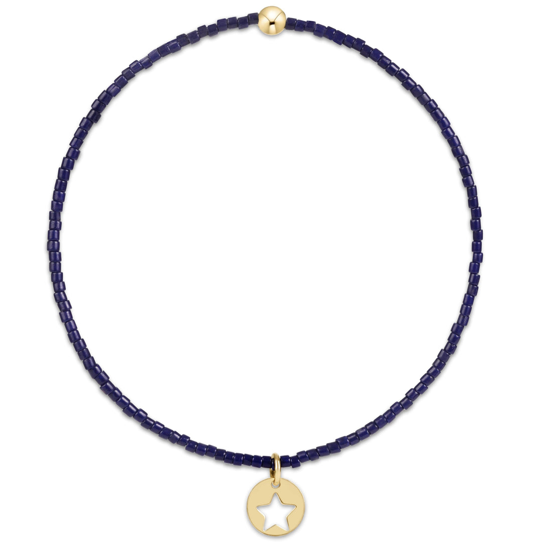 EXTENDS NAVY STAR CHARM HOPE CLASSIC BRACELET