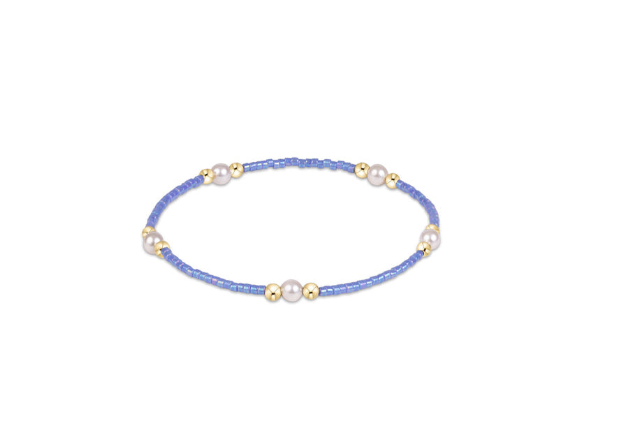 BRIGHT BLUE HOPE PURPOSE PEARL BRACELET