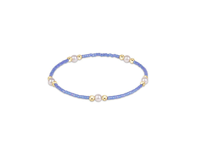 BRIGHT BLUE HOPE PURPOSE PEARL BRACELET