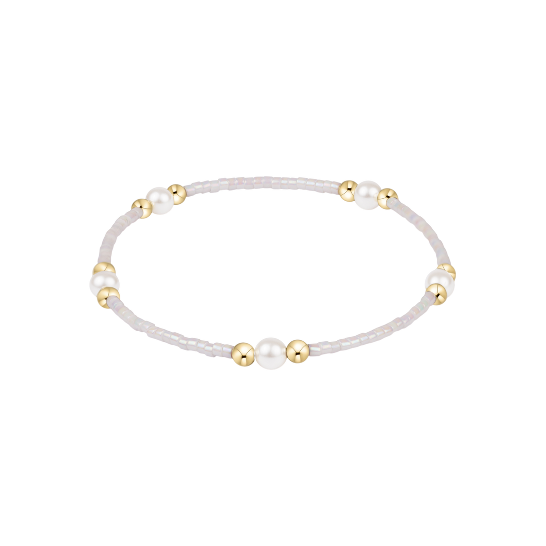 SILKY WHITE HOPE PURPOSE PEARL BRACELET