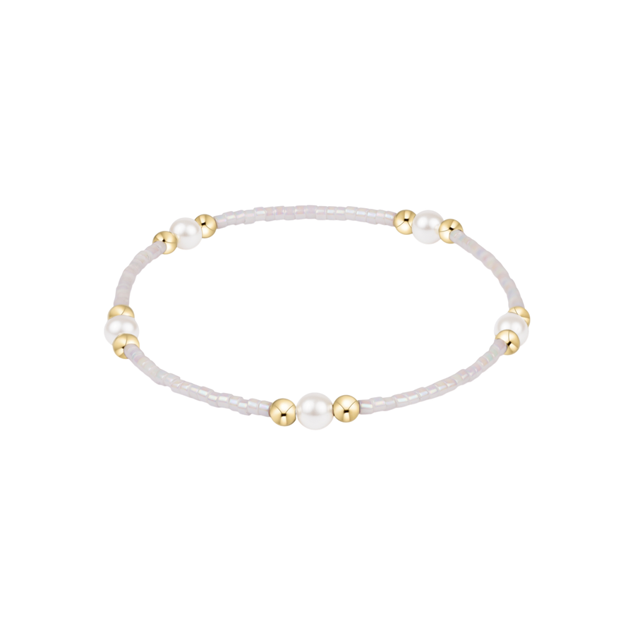 SILKY WHITE HOPE PURPOSE PEARL BRACELET
