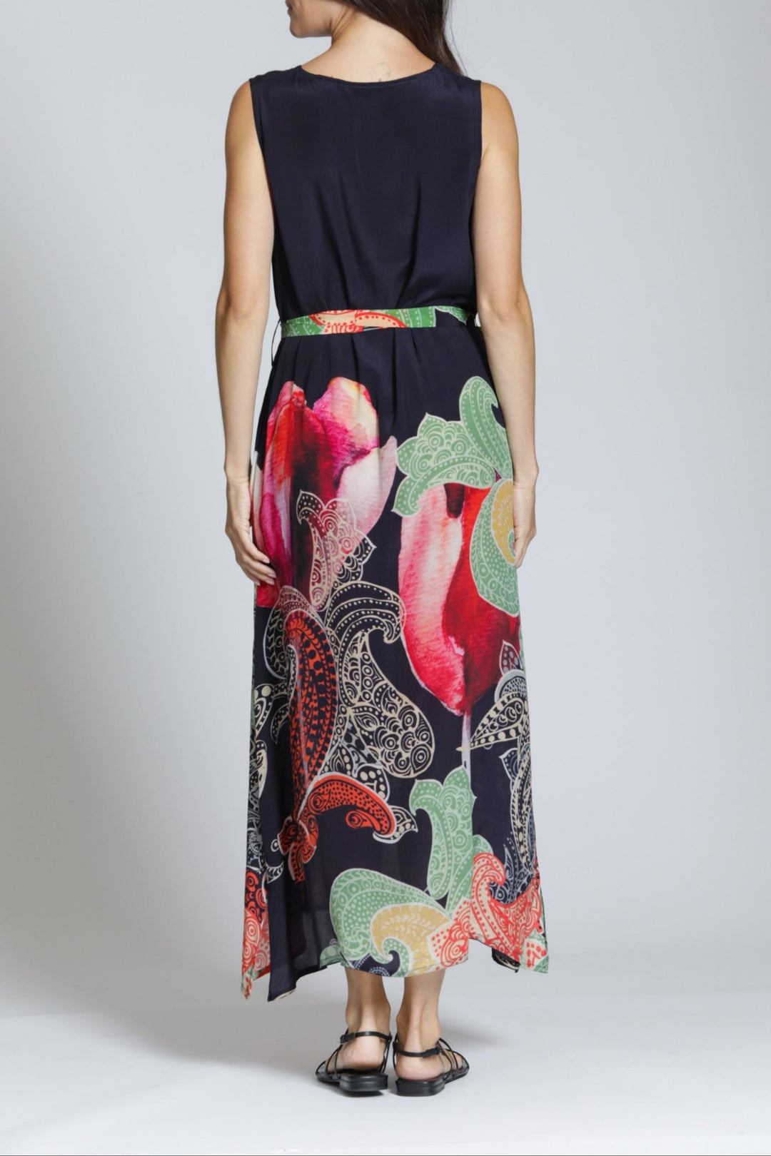 BOTANICAL PAISLEY FUSION LONG TANK DRESS