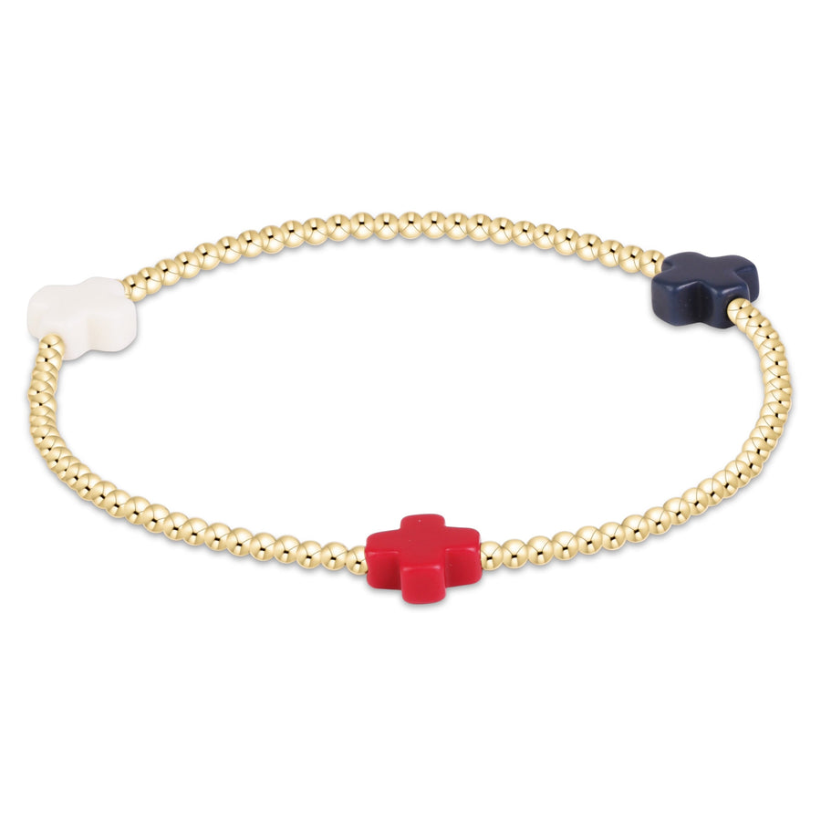 EXTENDS FIRECRACKER SIGNATURE CROSS 3MM BRACELET
