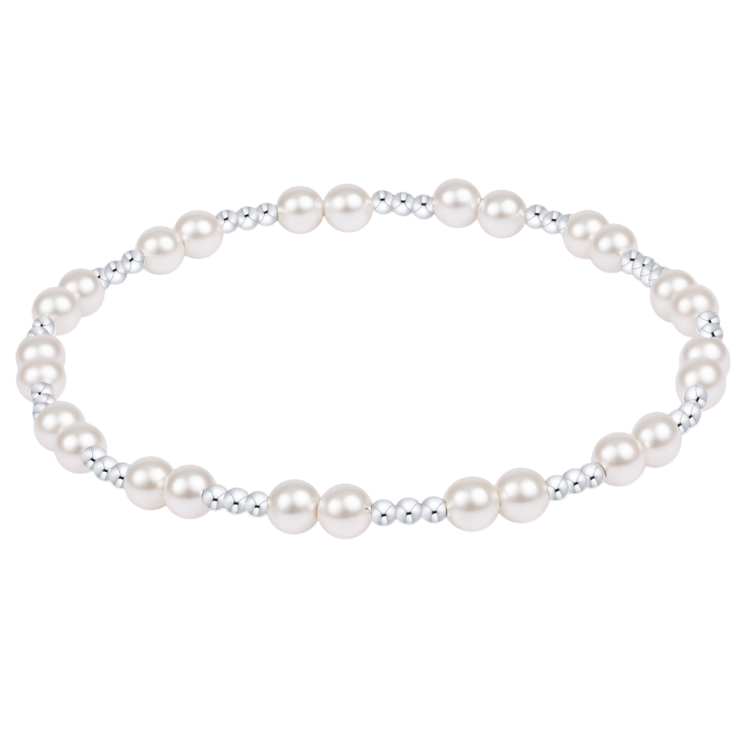 STERLING TOGETHER PEARL 4MM BRACELET