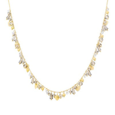 BUDDY GOLD CHAIN NECKLACE W/ SMOKEY CRYSTALS
