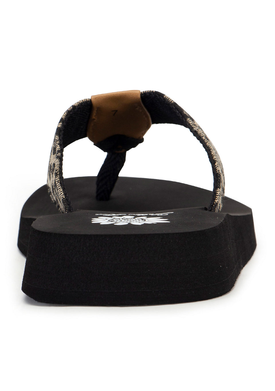 UMBRA BLACK ANIMAL PRINT FLIP FLOPS
