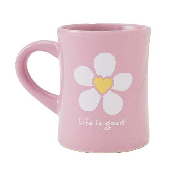 BOLD HEART FLOWER MUG