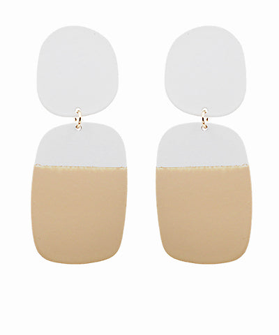 WHITE POPSICLE POST EARRINGS