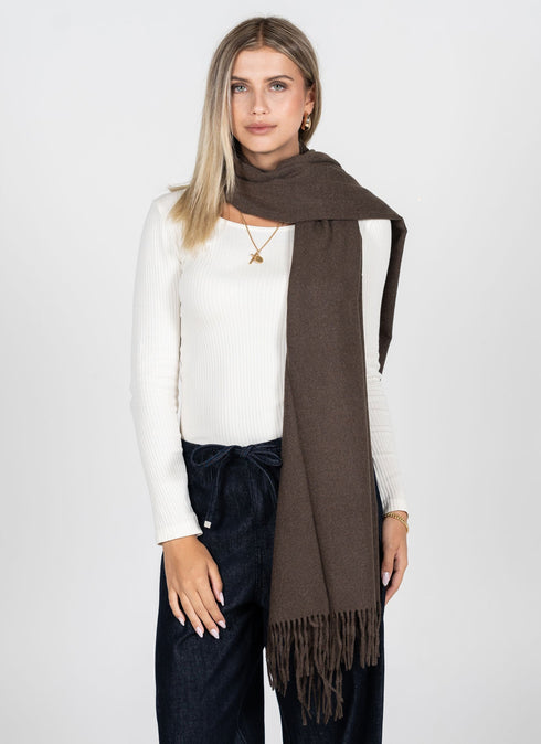 BROWN OPULENT SCARF