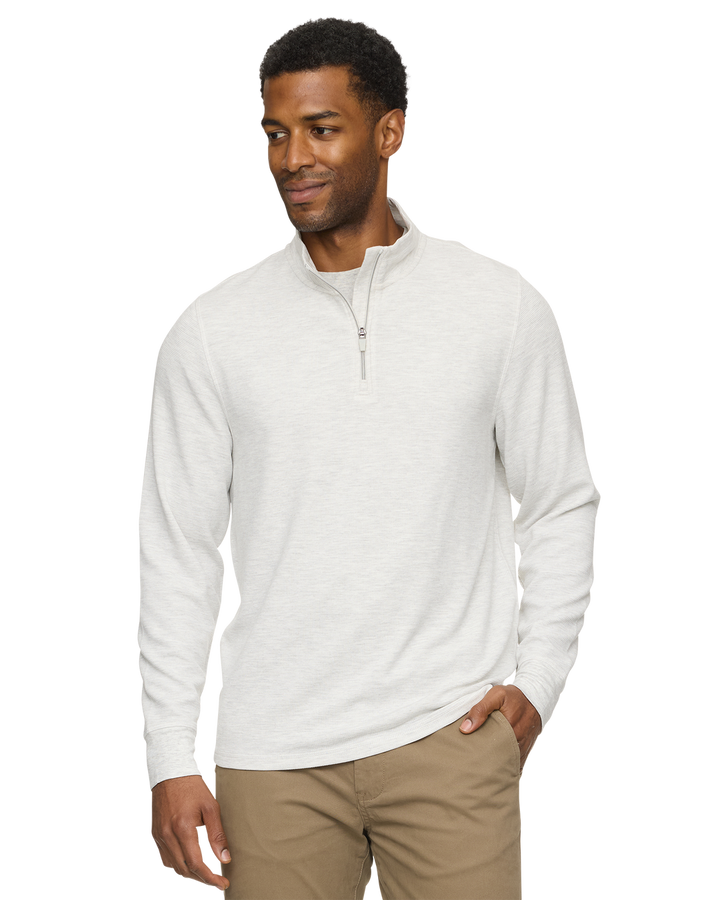 MEN'S LIGHT GREY SUMMIT SUPER SOFT 1/4 ZIP