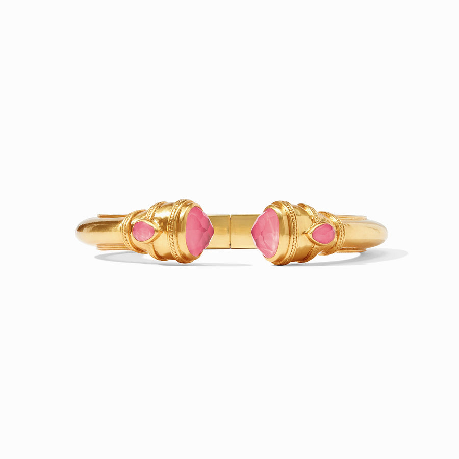CANNES DEMI IRIDESCENT PINK PEONY CUFF BRACELET
