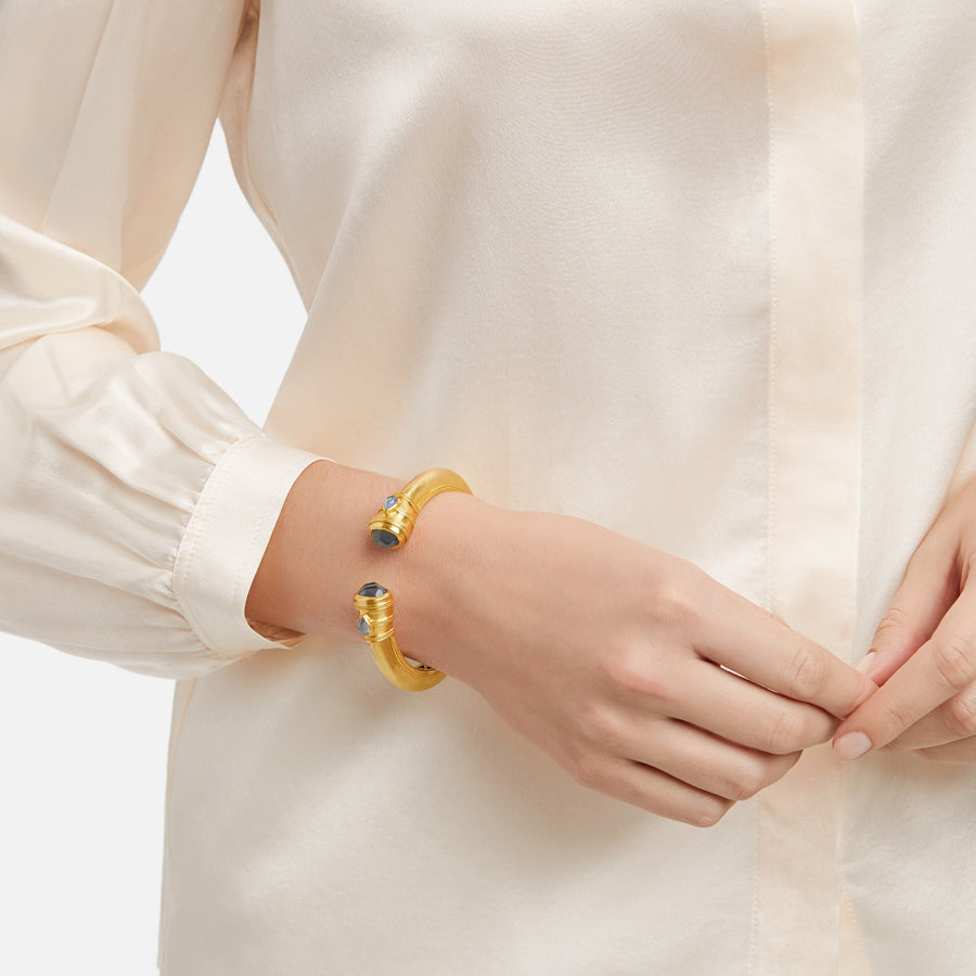 IRIDESCENT MONTANA BLUE RAINBOW DEMI CUFF BRACELET
