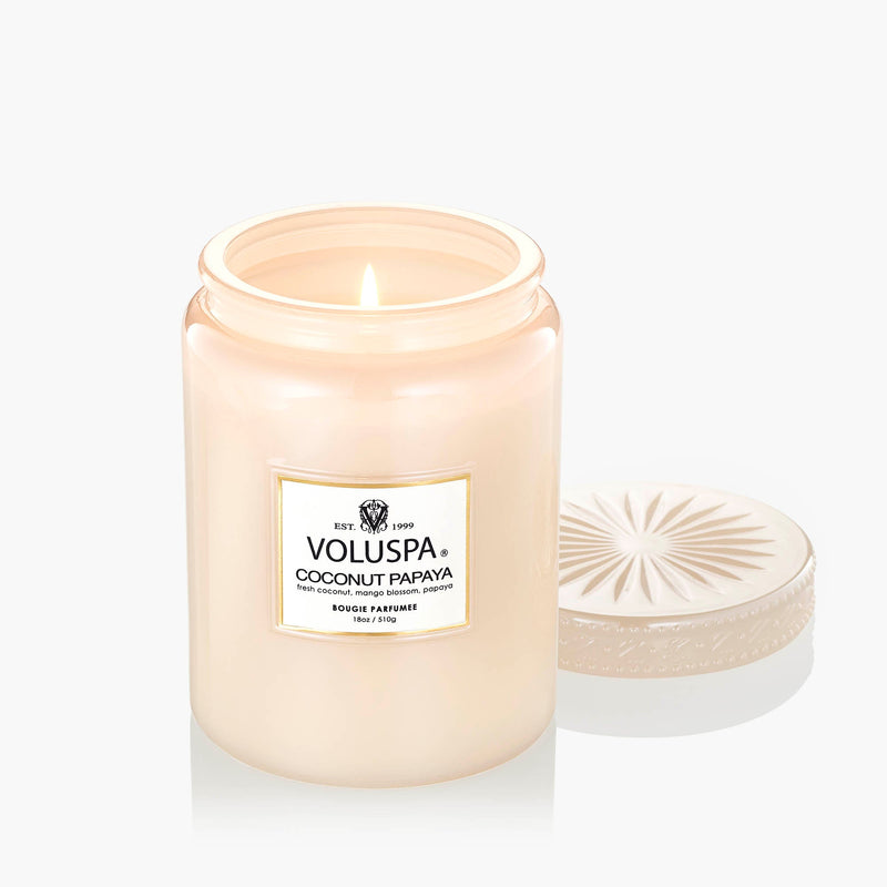 COCONUT PAPAYA 18oz LARGE JAR SPECKLE CANDLE
