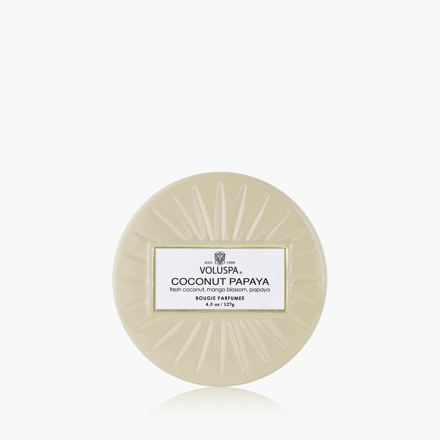COCONUT PAPAYA MINI TIN CANDLE
