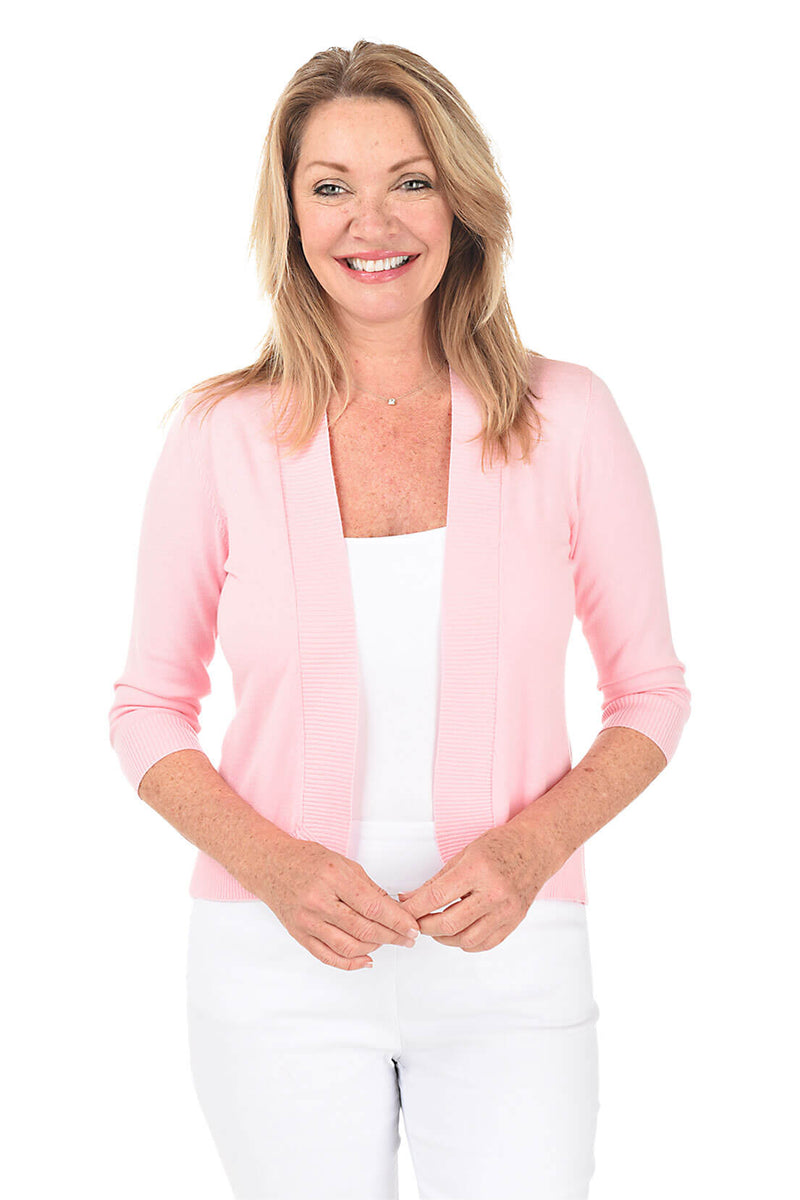 CLEAR LIGHT PINK PATTI CARDIG
