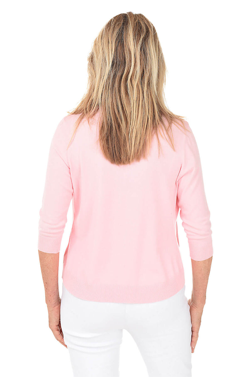 CLEAR LIGHT PINK PATTI CARDIG