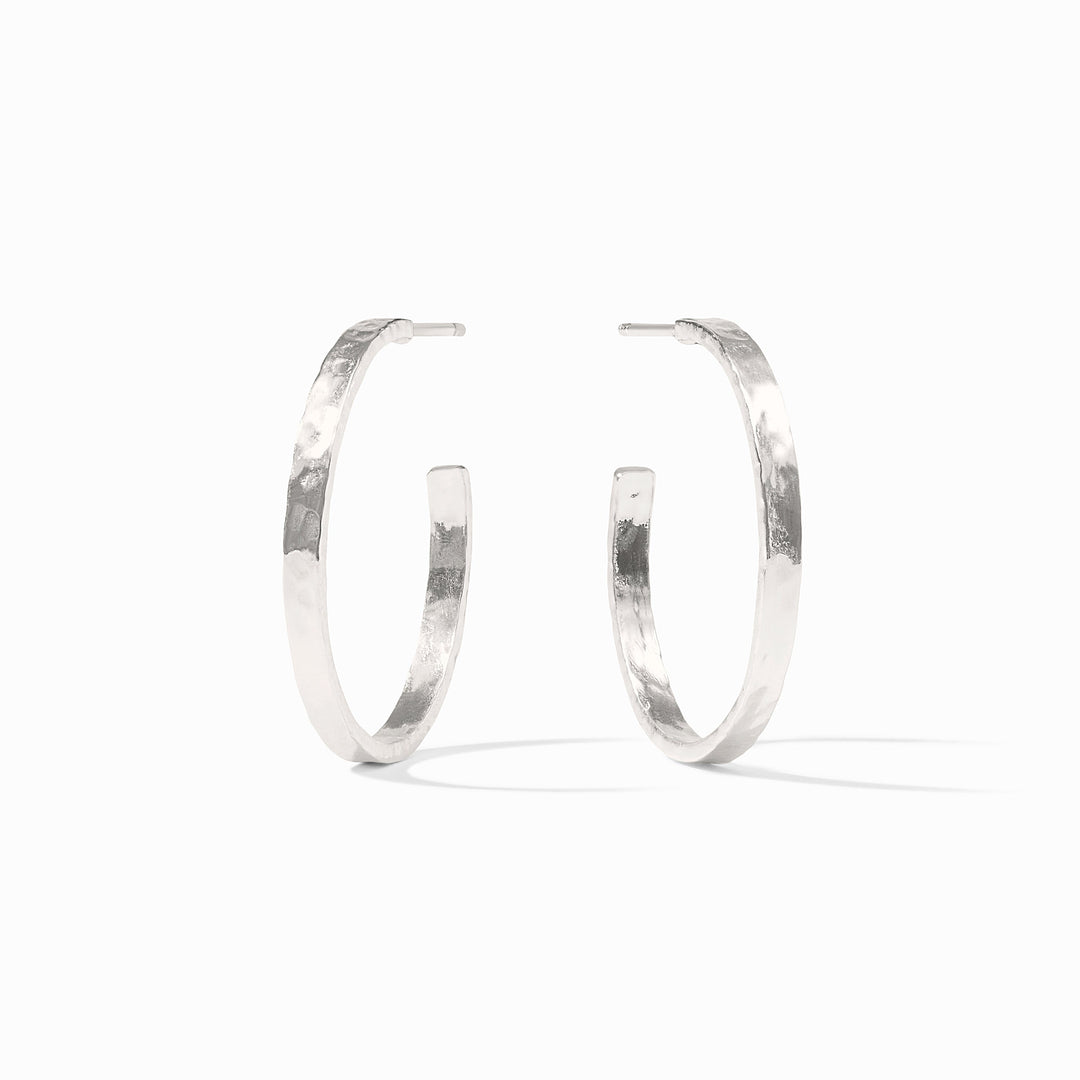 SILVER MEDIUM CRESCENT HOOP