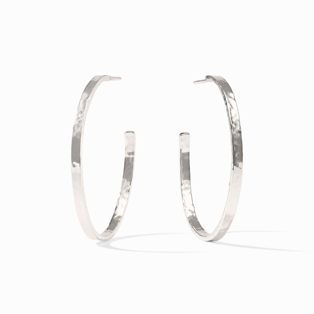 SILVER LARGE CRESCENT HOOP