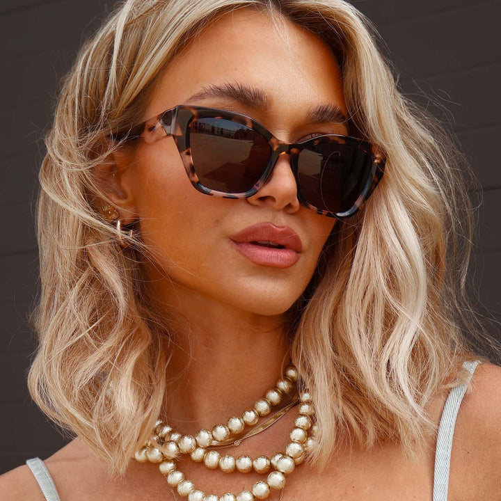 EVIE HIMALAYAN TORTOISE POLARIZED SUNGLASSES