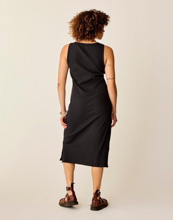 ELODIE BLACK RIB DRESS