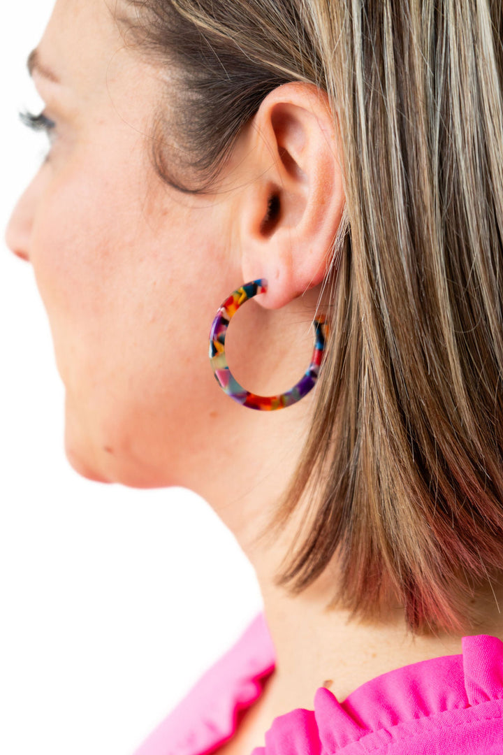 CAMY FIESTA MEDIUM HOOP EARRINGS