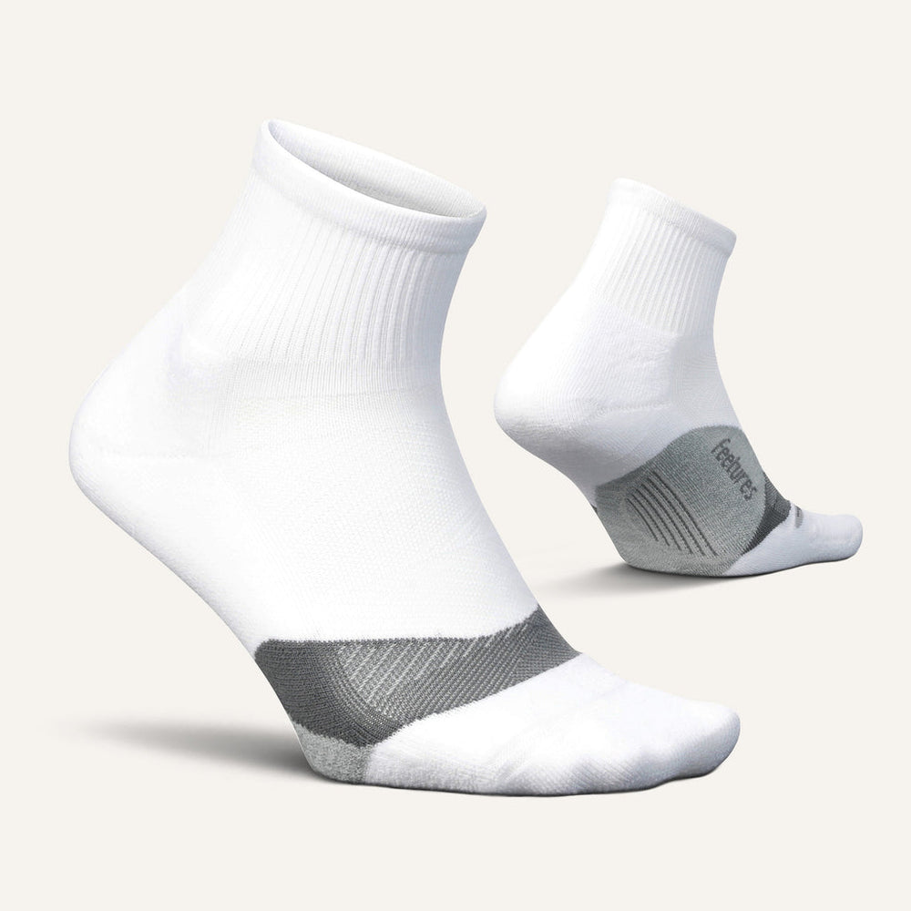ELITE WHITE LIGHT CUSHION QUARTER SOCK
