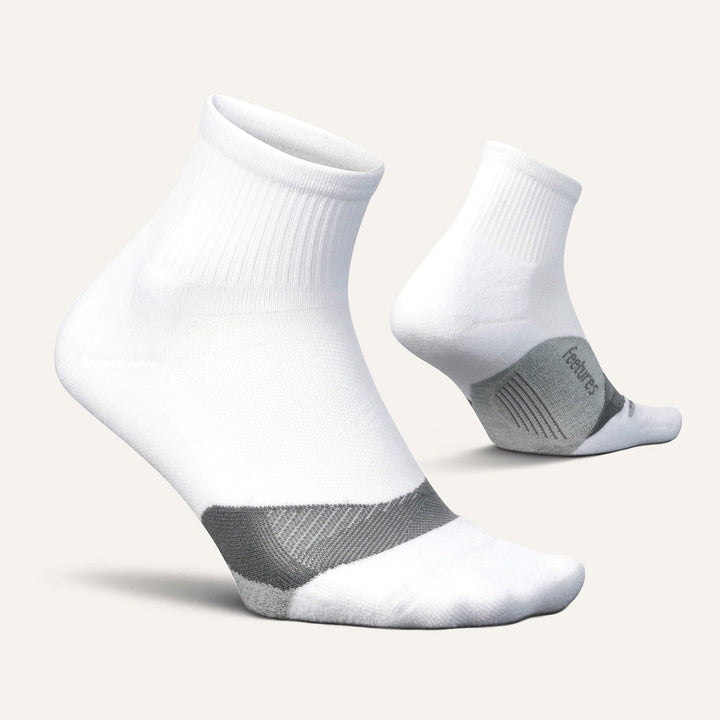 ELITE WHITE LIGHT CUSHION QUARTER SOCK